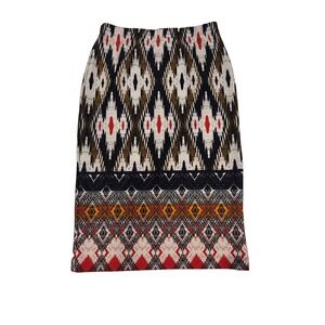 Maeve Anthropologie Iguazu Ikat Tribal Pencil Southwest Skirt Size Small S